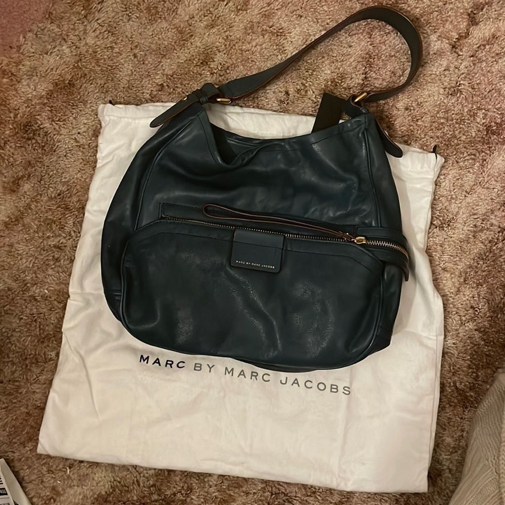MARC BY MARC JACOBS- teal moto shoulder bag ✨NWT✨